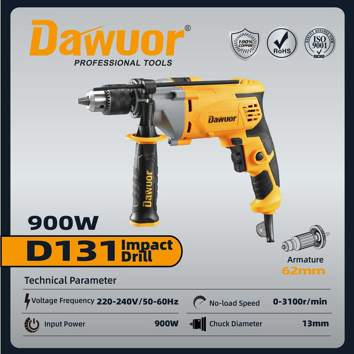 دريل صناعي 13 مم 900 وات DWR-D131 2