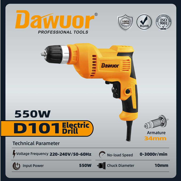 دريل اتوماتيك 10 مم 550 وات DWR-D101 2