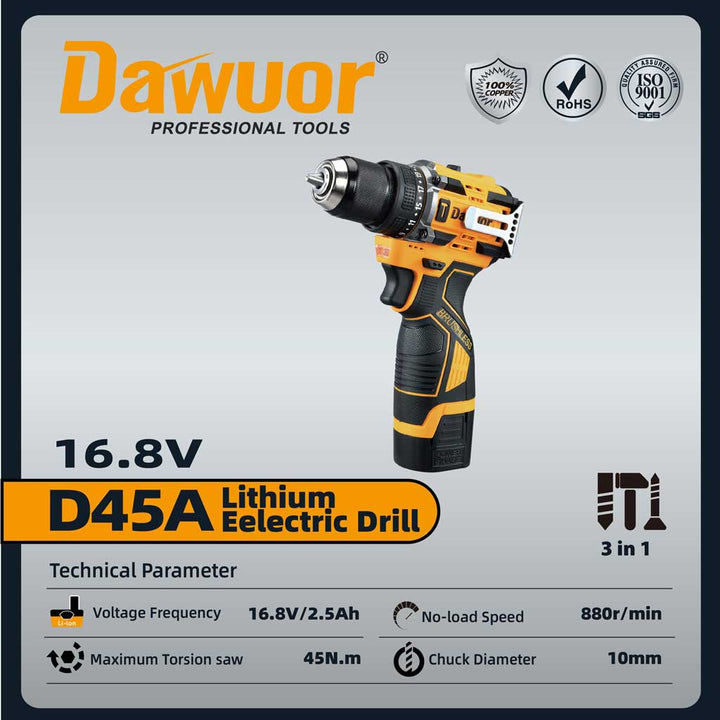 دريل بطارية 18 فولت 10مم  DWR-D45A 2