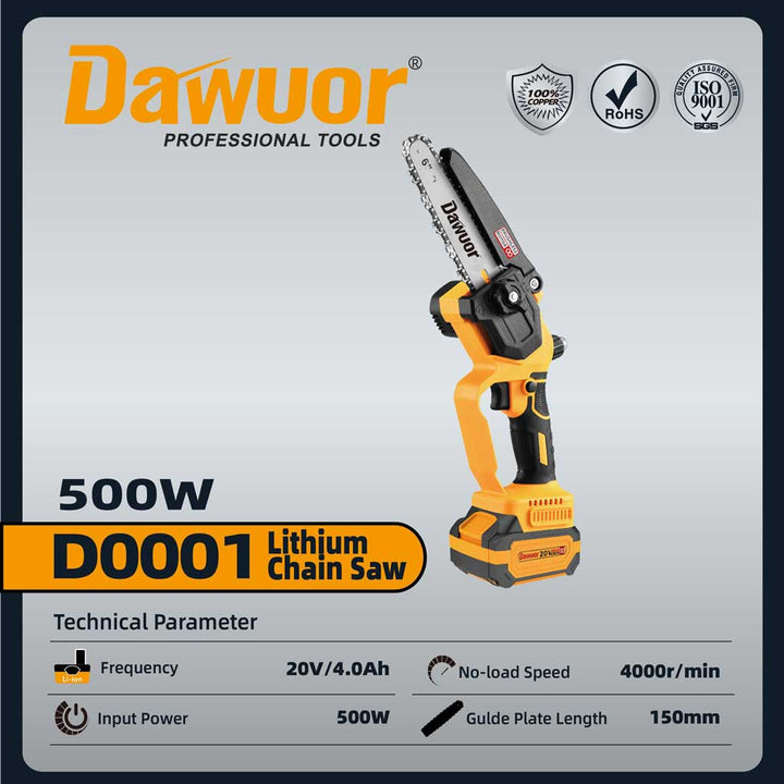 منشار بطارية للشجر صغير  500 وات 10 سم DWR-D0001 2