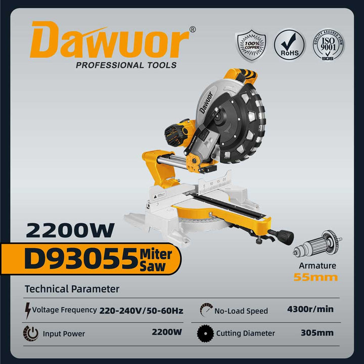 منشار زاوية خشب 305 مم - 2200 وات  - DWR-D93055 2