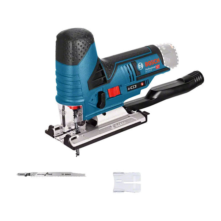 بوش بروفيشنال منشار جيغسو لاسلكي بنظام 12 فولت GST 12V-70 (2 × شفرات منشار، حذاء انزلاق، واقي مضاد للشظايا، عمق القطع في الخشب: 70 ملم، باستثناء البطاريات والشاحن، في L-BOXX) 1