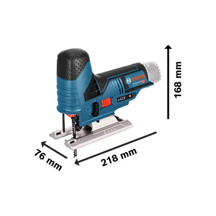 بوش بروفيشنال منشار جيغسو لاسلكي بنظام 12 فولت GST 12V-70 (2 × شفرات منشار، حذاء انزلاق، واقي مضاد للشظايا، عمق القطع في الخشب: 70 ملم، باستثناء البطاريات والشاحن، في L-BOXX) 3